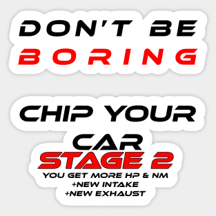 Stage 2 tuning car chip tuning Sticker